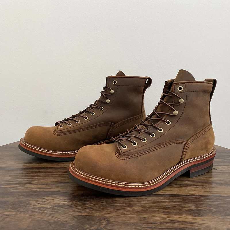 Tools Quality - Vintage Britische Männer Stiefeletten Handgemachte Hohe