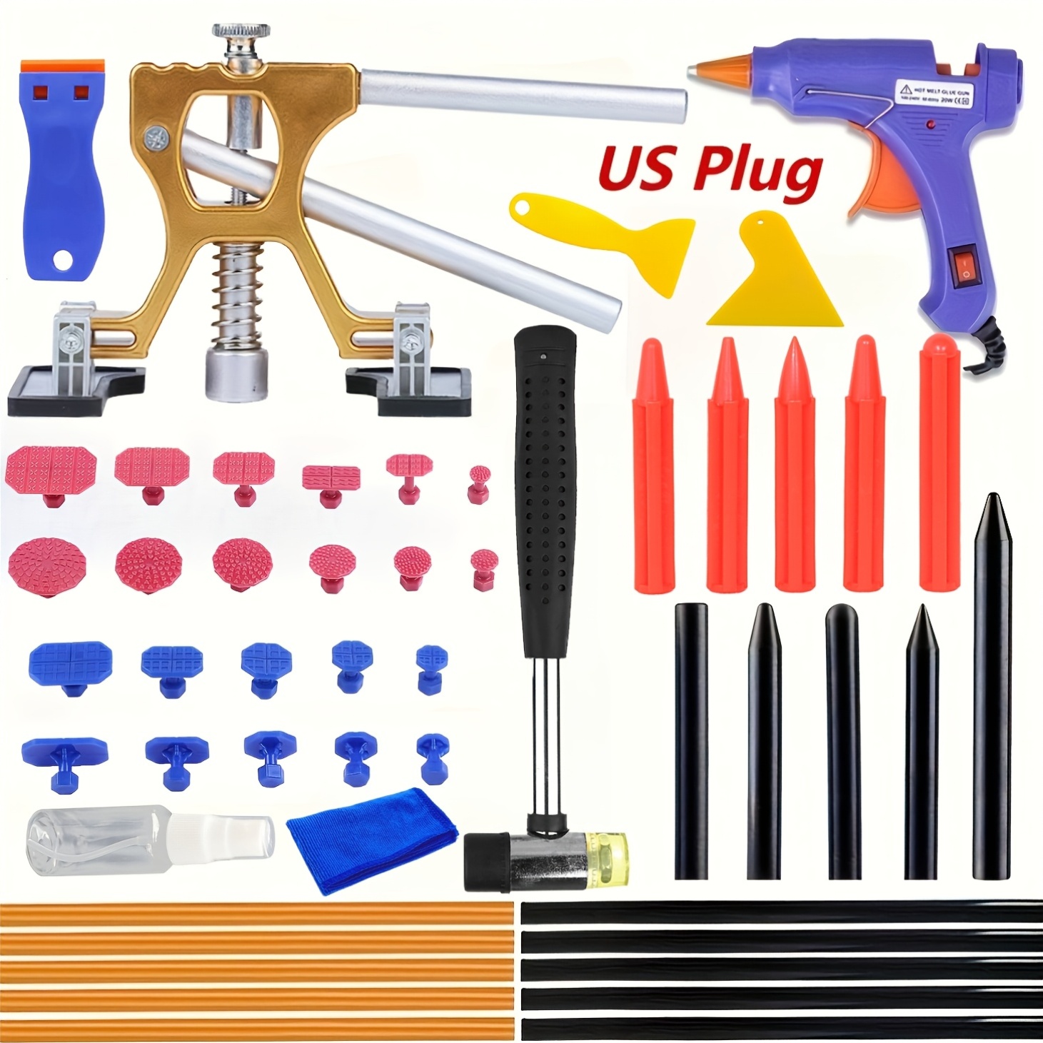 Car Workshop Tools Kit - Neues verstellbares Auto-Dellenreparaturset, professionelle mechanische Werkstattwerkzeuge