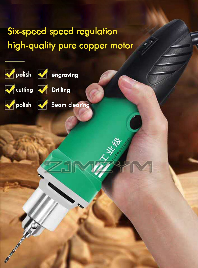 Power Tools For Workshop - 6-Positionen-Hochleistungs-Graveur mit variabler Geschwindigkeit, elektrische Bohrmaschine,