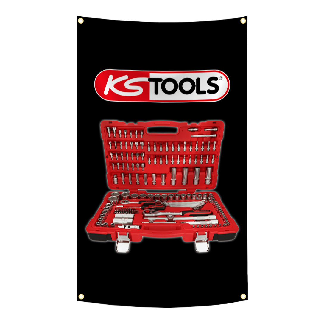 Workshop Tools Brand - KS TOOLS Marken-Flaggen-Wandteppich Polyester-Banner für Garage