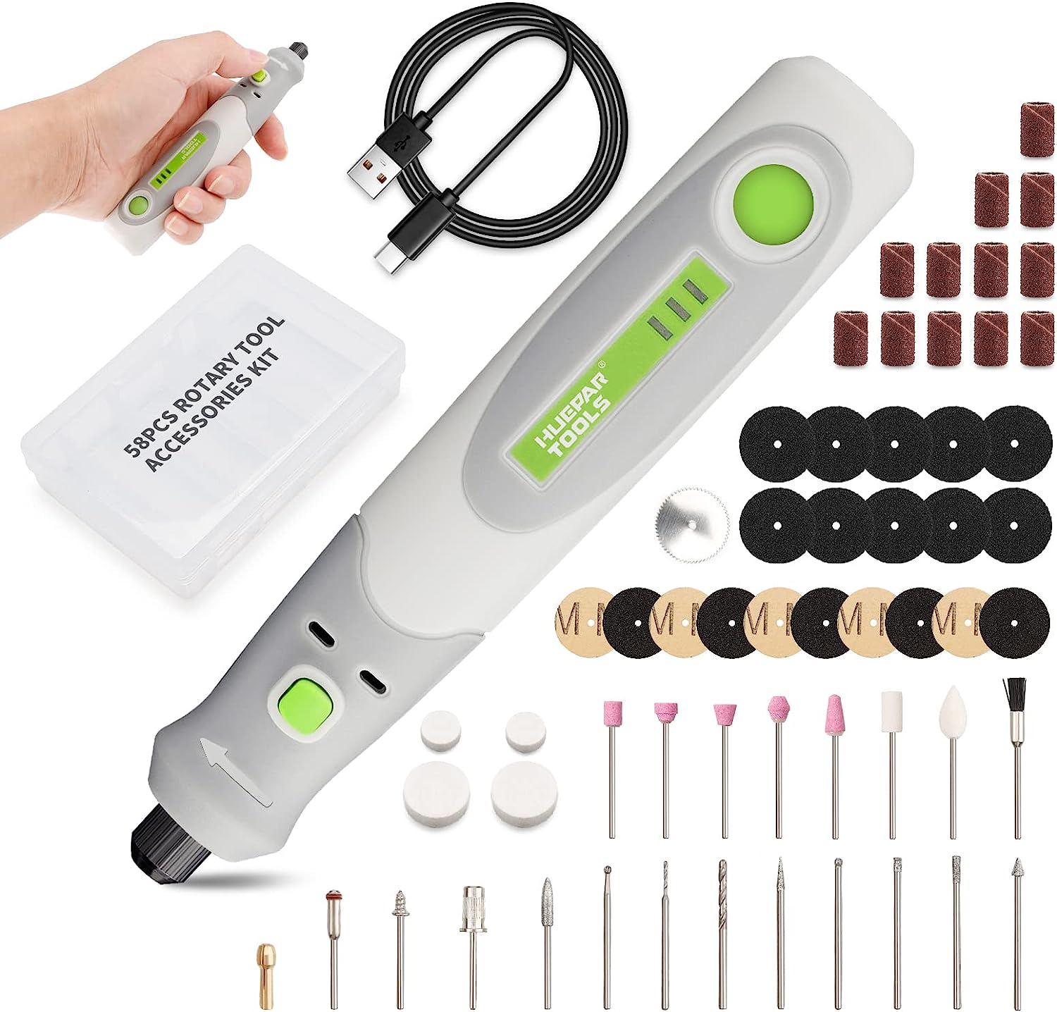Power Tools For Workshop - Elektrobohrwerkzeug-Gravier polierer mit 4V Mini-Akku-Rotationswerkzeug-Set-Kit für