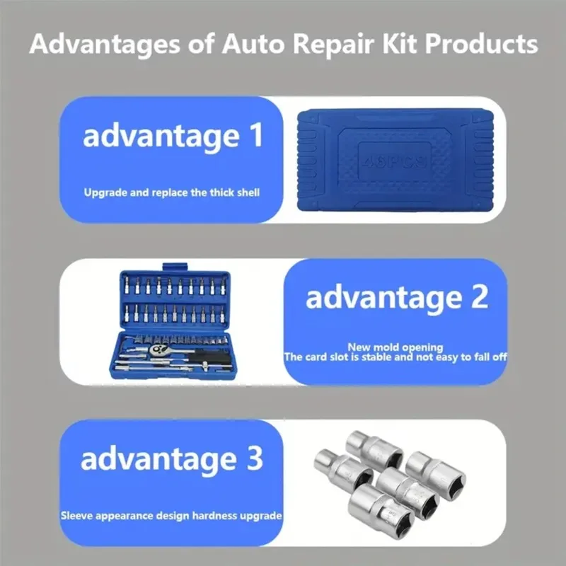46-in-1 Hochleistungs-Stecksch – Tools Set Workshop Bewertung und Preis